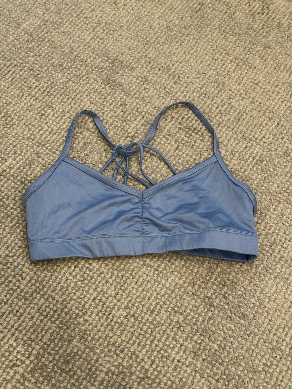 ALO Yoga Blue Strappy Light-Support Bralette